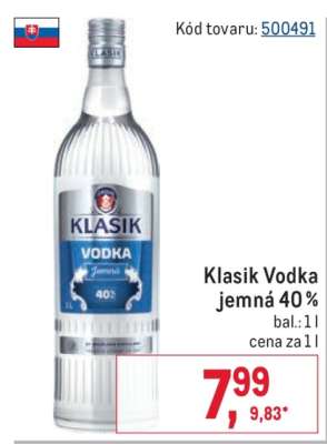 Klasik vodka jemná 40 %