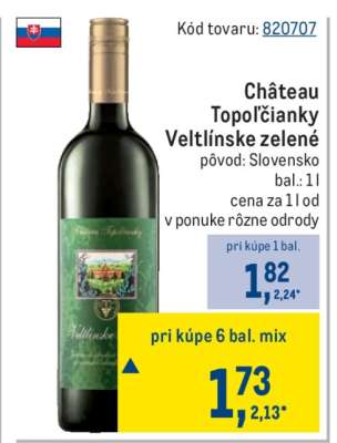 Château Topoľčianky Veltlínske zelené