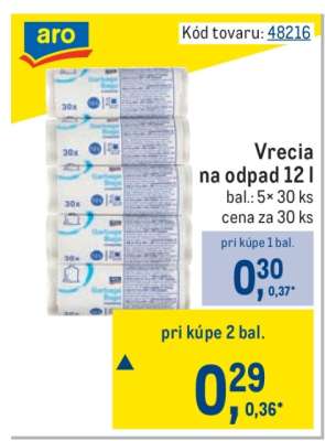 Vrecia na odpad 12 l