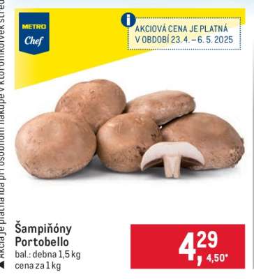 Šampiňóny Portobello