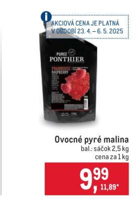 Ovocné pyré malina