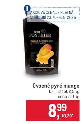 Ovocné pyré mango