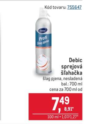 Debic sprejová šľahačka