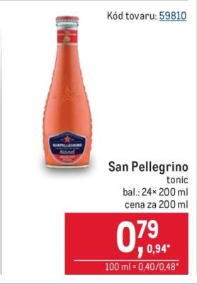 San Pellegrino tonic