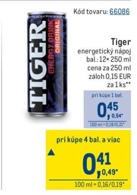 TIGER Energetický nápoj
