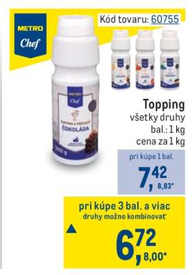Topping všetky druhy