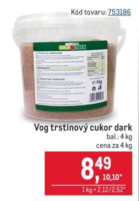 VOG trstinový cukor dark