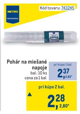 Pohár na miešané nápoje