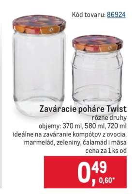 Zaváracie poháre Twist