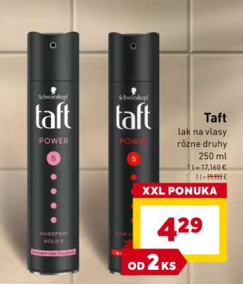 Taft lak na vlasy rôzne druhy