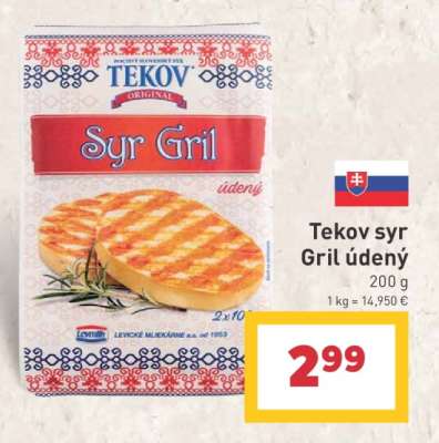 Tekov syr Gril údený