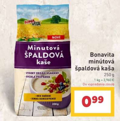 Bonavita minútová špaldová kaša
