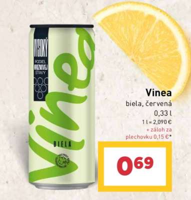 Vinea biela, červená 0,33 l