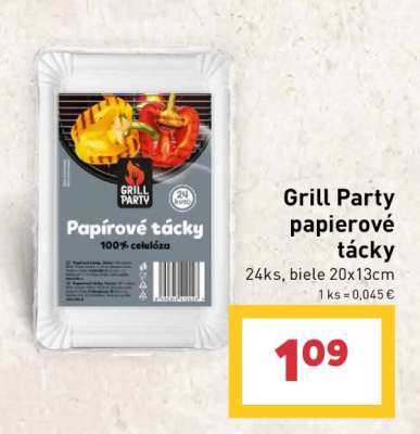 Grill Party papierové tácky
