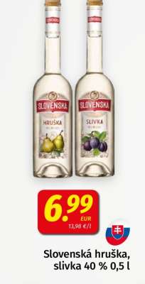 Slovenská hruška, slivka 40% 0,5 l