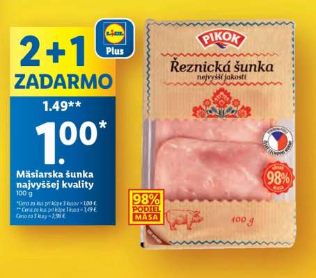 Mäsiarska šunka najvyššej kvality