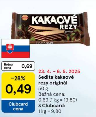 Sedita kakaové rezy originál