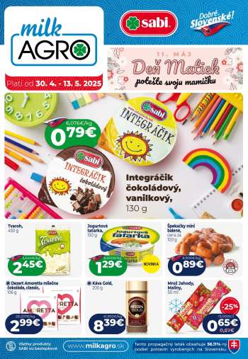Leták Milk AGRO - 30.4.2025 - 13.5.2025.