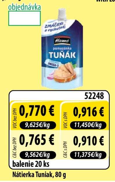 Nátierka Tuniak, 80 g