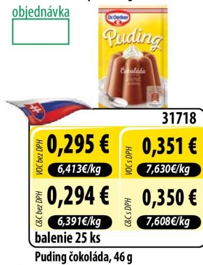 Puding čokoláda, 46 g