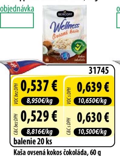 Bercoff Wellness Ovesná kaše