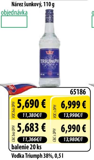 Vodka Triumph 38%, 0,5 l