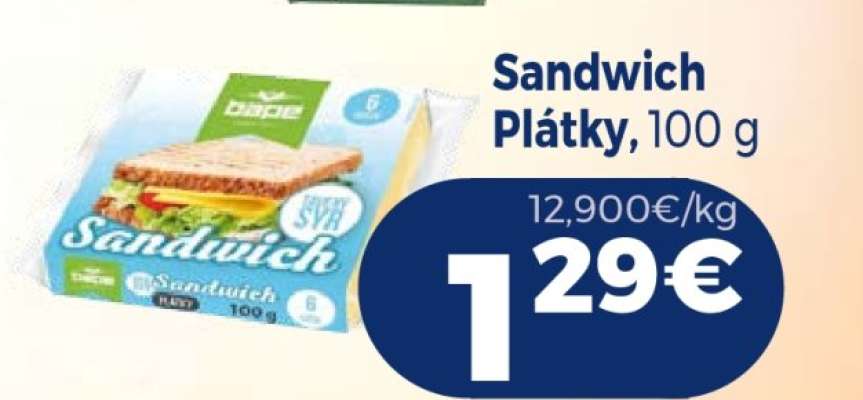 Sandwich Plátky, 100 g