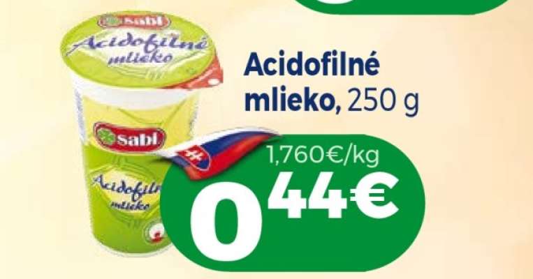 Acidofilné mlieko