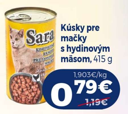 Kúsky pre mačky s hydinovým mäsom, 415 g