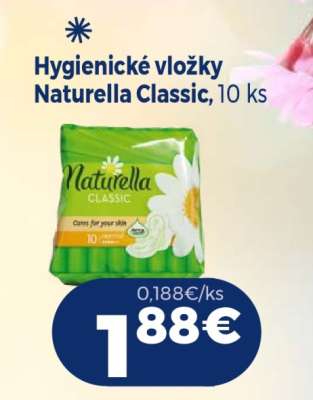 Hygienické vložky Naturella Classic, 10 ks
