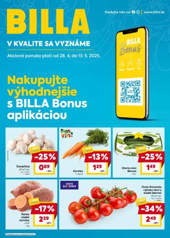 Leták Billa - 28.4.2025 - 13.5.2025.