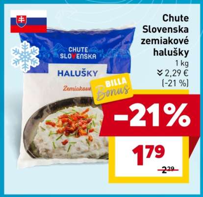 Chute Slovenska zemiakové halušky