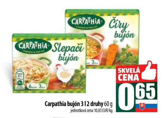Carpathia bujón 3 druhy