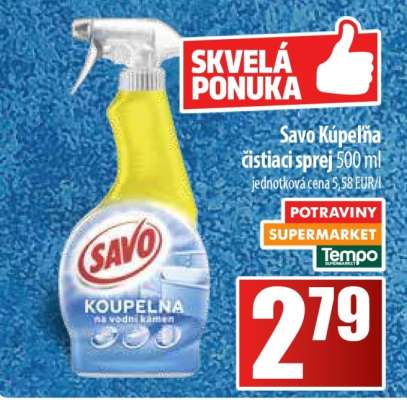 Savo Kúpeľňa čistiaci sprej