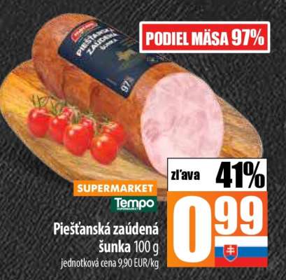 Piešťanská zaúdená šunka 100 g