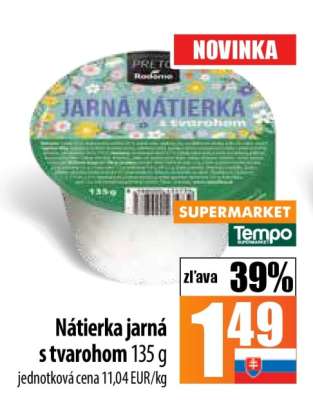 Nátierka jarná s tvarohom