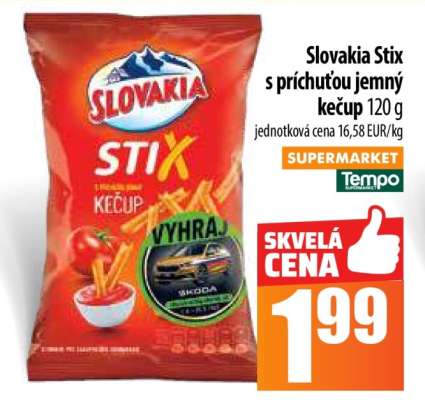 Slovakia Stix s príchuťou jemný kečup 120 g
