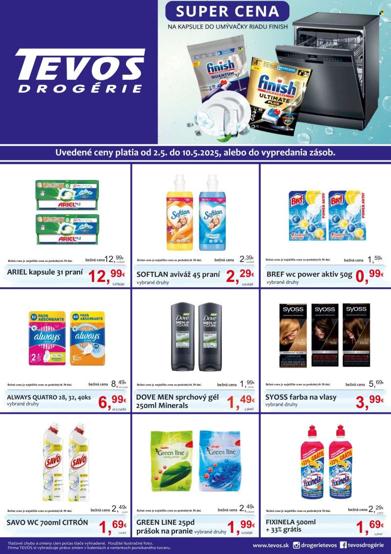Leták Tevos Drogérie - 2.5.2025 - 10.5.2025.