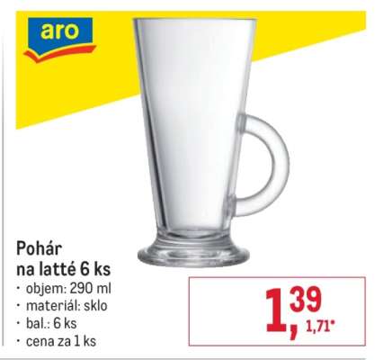 Pohár na latté 6 ks