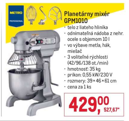Planetárny mixér GPM1010