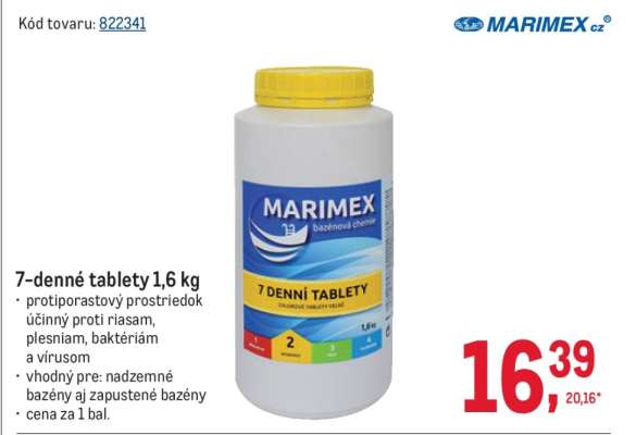 7-denné tablety 1,6 kg