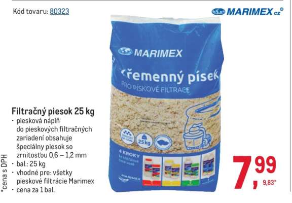 Filtračný piesok 25 kg