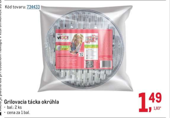 Grilovacia tácka okrúhla