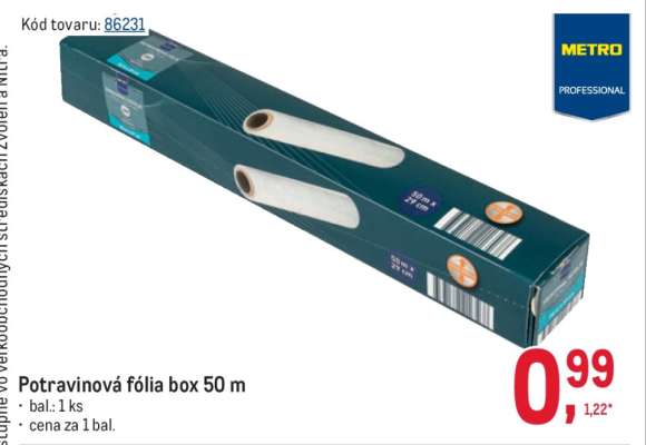 Potravinová fólia box 50 m