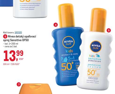 Nivea detský opaľovací sprej Sensitive OF50
