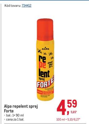 Alpa repelent sprej Forte