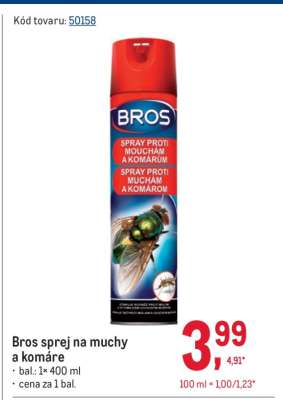Bros sprej na muchy a komáre