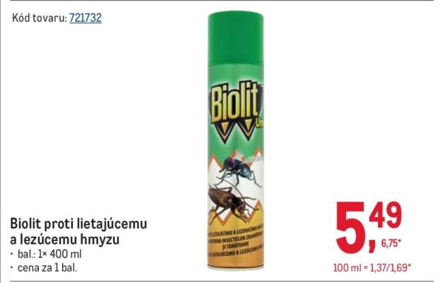 Biolit proti lietajúcemu a lezúcemu hmyzu
