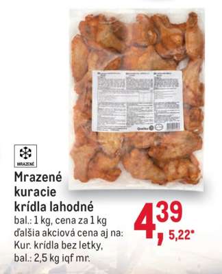 Mrazené kuracie krídla lahodné