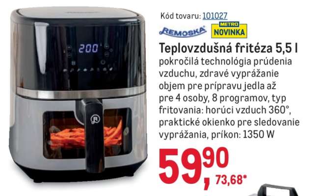 Teplovzdušná fritéza 5,5 l